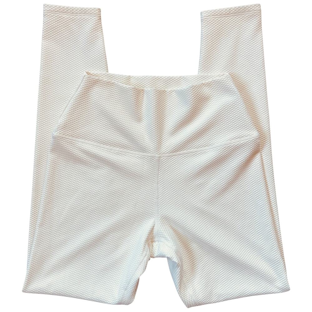 NWOT Beach Riot Sport Piper Waffle Weave 7/8 Leggings Vanilla Size Small